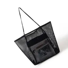 Mrežasta torba za plažo Black