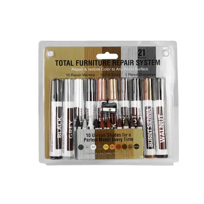 Komplet za popravilo pohištva - Markerji za popravilo z voščenimi barvicami in šilčkom   10 barv