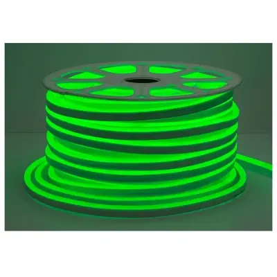 LED Flex Neon 220V IP65, 5 metrov - zelena