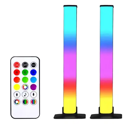 2x LED RGBIC smart dekorativni stolpec glasbeno delovanje 32cm + daljinec