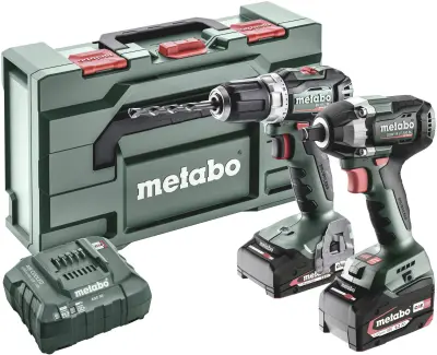 Metabo BSLBL+SSWLT300BL 685202000 akumulatorski vrtalni vijačnik, akumulatorski udarni vijačnik 18 V 5.2 Ah Li-Ion vklj. akumulator, vklj. polnilnik