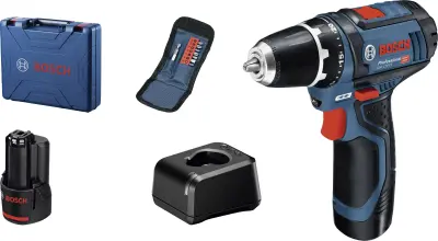 Bosch Professional GSR 12V-15 -akumulatorski vrtalnik  12 V vklj. 2 akumulatorja\, vklj.  kovček
