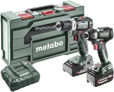 Metabo BSLBL+SSD200LTBL 685195000 akumulatorski vrtalni vijačnik, akumulatorski udarni vijačnik 18 V 5.2 Ah Li-Ion vklj. akumulator, vklj. polnilnik