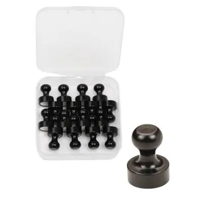 16 paketov magnetnih potisnih žebljičkov, večnamenskih močnih magnetnih žebljičkov za palec Black