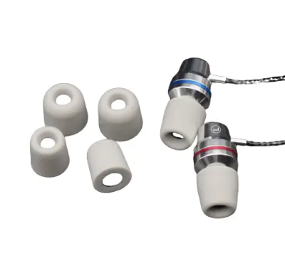 Nadomestni nastavki iz spominske pene za srednje slušalke 5,1–6 mm, 3 pari Silver