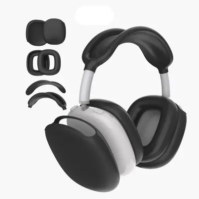 4-delni silikonski zaščitni ovitek za AirPods Max Black