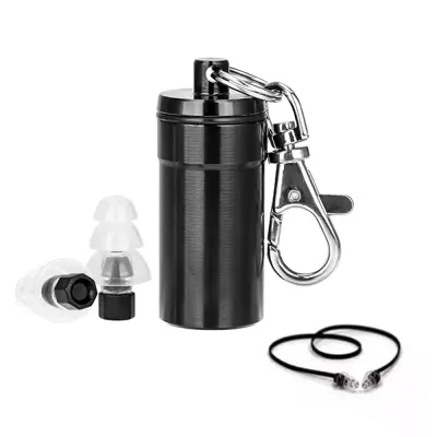 Ušesni čepki za zmanjšanje hrupa 1 par Black