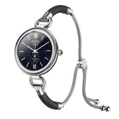 Elegantna pametna ura s srčnim utripom, pedometrom, kalorijami, športnimi načini, IP67 Black