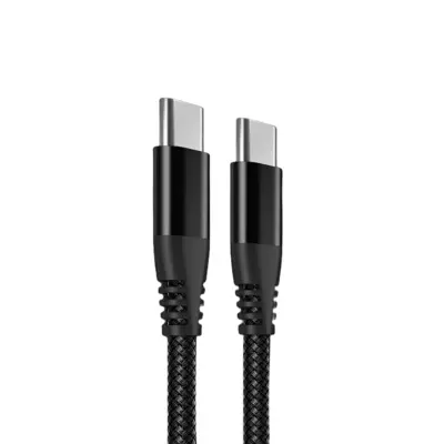 Podatkovni kabel za hitro polnjenje Type-c PD, kabel USB C v USB C Black