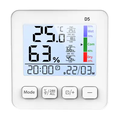 Digitalni termometer in higrometer z velikim zaslonom