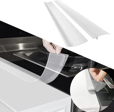 Prozoren trak za štedilnik - Ohranjajte čistočo med štedilnikom in kuhinjskim pultom, 61,5 cm 2-pack