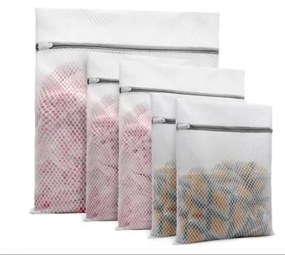 Vreča za perilo z zadrgo za občutljiva oblačila White