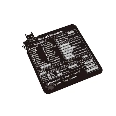 Nalepka na tipkovnici z bližnjicami za Mac Black