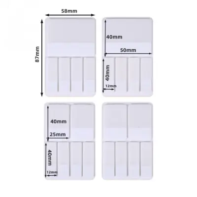 Celovit komplet samolepilnih listkov - beli, zaobljeni robovi