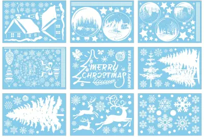 Statične nalepke za okna - božična dekoracija