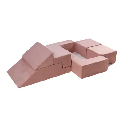 Modularni otroški kavč, Velvet, roza