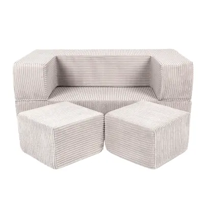 Otroški kavč iz pene Cube, Aesthetic, Ecru
