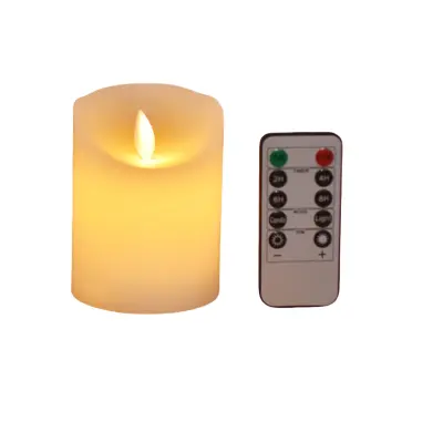 LED sveča, brezplamensko utripanje z daljinskim upravljalnikom  S