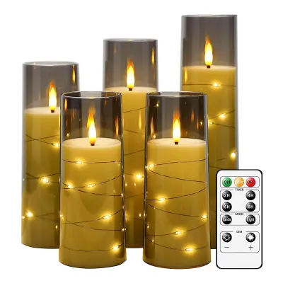 Komplet LED elektronskih luči z daljinskim upravljalnikom 5 kosov