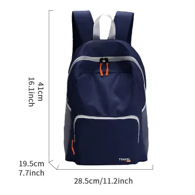 Zložljiv nahrbtnik - lahka prenosna potovalna torba NavyBlue