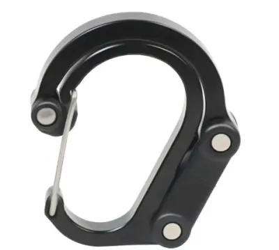 Visokokakovosten karabin iz aluminijeve zlitine D-Ring Black S