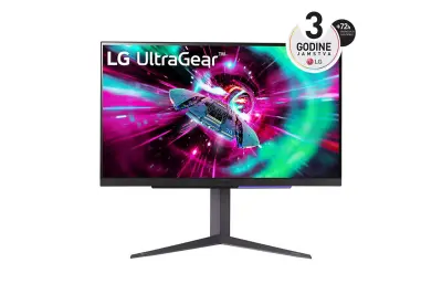 Monitor LG 68,6 cm (27,0'') 27GR93U-B 3840x2160 Gaming 144Hz IPS 1ms 2xHDMI DisplayPort 2xUSB3.0 Pivot DCI-P3-95% FreeSync Premium G-Sync Compatible H