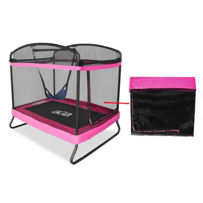 Aga Zaščitna mreža za pravokotno trampolino 122x183 cm Roza