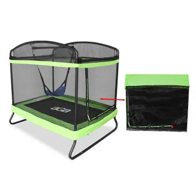 Aga Zaščitna mreža za pravokotno trampolino 122x183 cm Svetlo zelena