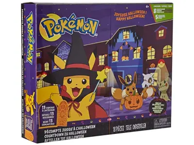 Pokémon bo37525, koledar za noč čarovnic 2021, koledar za noč čarovnic sladi čakalni čas za najbolj grozljivo noč z 10 ekskluzivnimi mini figurami in