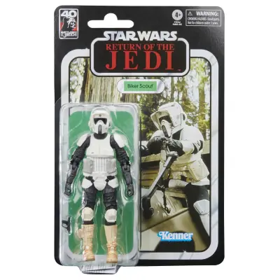 Star Wars Hasbro Wars The Black Series Biker Scout, Wars Return of Jedi 6-palčne akcijske figure, F7074, večbarvne