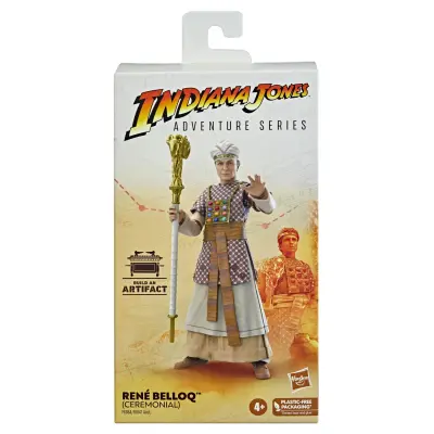 INDIANA JONES FIGURE RAIDERS OF THE LOST ARK RENE BELLOQ ADVENTURE SERIES