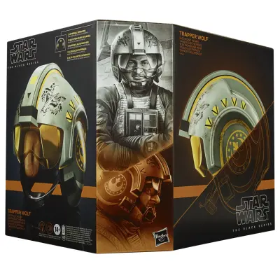 Star Wars Hasbro The Black Series Trapper Wolf Electronic Helmet The Mandalorian Roleplay Full-Scale Lights, Sounds, Multicolor (F5549)