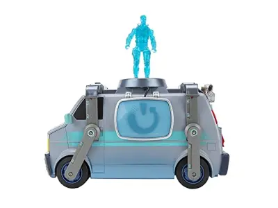 Fornite FNT0732 FORTNITE FORTUAM Deluxe Van, Elektronsko vozilo s 4-palčnimi zgibnimi rekrutiranjem (Jonesy) in dodatki, multi