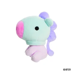 AURORA, 61379, uradno blago BT21, Baby MANG sedeča lutka 5 palcev, mehka igrača, modra in vijolična