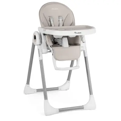 Stolček za hranjenje z mizico, ležalnik Belo, siv