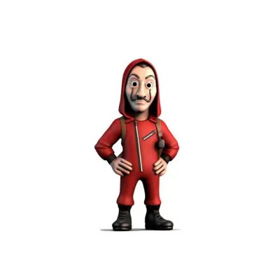 MINIX, Casa de Papel Berlin Maska Slika iz PVC 12 cm, Rde?a / ?rna