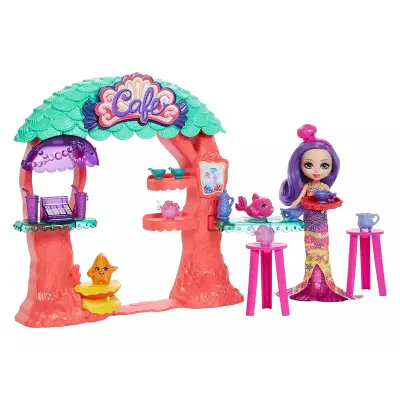 Mattel, Enchantimals Kavarna s podmornico Ocean Kingdom z mini lutko Martino morsko deklico, Večbarvno