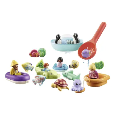 Playmobil, Playmobil 1.2.3 Adventni koledar Aqua Set z dodatki, Ve?barvno