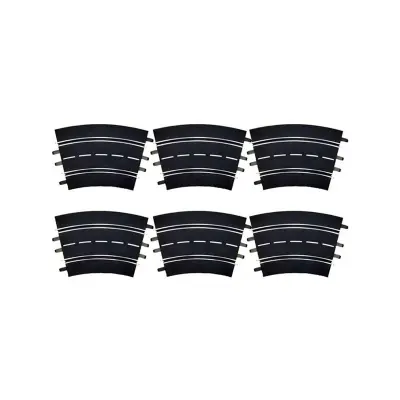 Carrera, 6 ukrivljenih podaljškov kroga 2/30 stopinj za Digital 124/143 in Evolution, ?rna