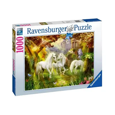 Ravensburger, Fantasti?na sestavljanka 1000 kosov Avtonomni enorogi v gozdu Soft Click, Ve?barvno