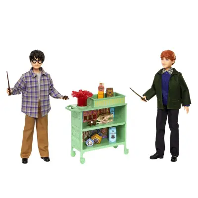 Mattel, Harry Potter Harry in Ron Hogwarts artikulirani lutki z dodatki, Večbarvno