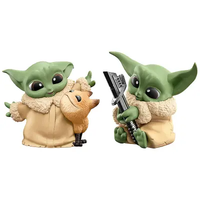 Hasbro, Komplet 2 figur Grogu Loth Cat Cuddles/Darksaber Discovey Star Wars The Bounty Series 5, Ve?barvno