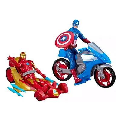 Hasbro, Iron-Man in Captain America z vozili Marvel Avengers Titan Hero Articulated, Ve?barvno