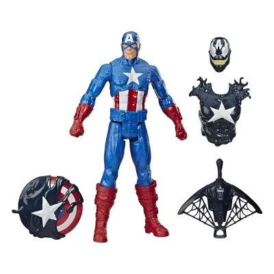 Hasbro, Captain America Venomised Articulated Marvel Spider-Man Maximum Venom Series, Ve?barvno