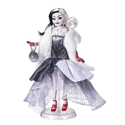 Hasbro, Manekenska lutka Cruella De Vil Disney Villains Style Series, Bela / ?rna