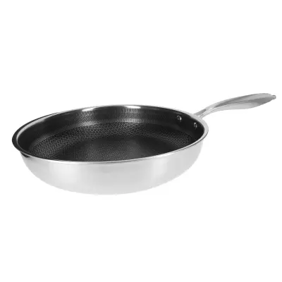 Cheffinger, Premium Inox Ponev s Premazom Proti Prijemanju z Satjem 28 cm, Srebrna