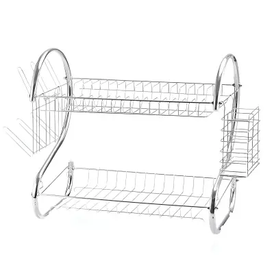 Cheffinger, Okrogla dvonadstropna kovinska stojala za posodo, Srebrna