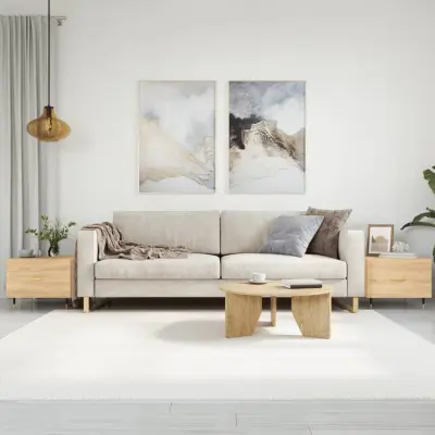 The Living Store Klubske mizice 2 kosa sonoma hrast 50x50x40 cm inženirski les - Klubska Mizica