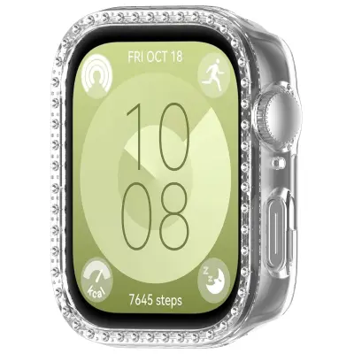 Ovitek za Huawei Watch Fit 3 z votlim zaščitnim pokrovom Diamond PC Transparent