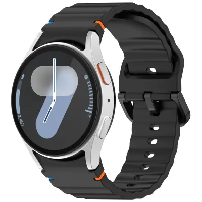 Silikonski pašček za uro Samsung Watch 7 Black